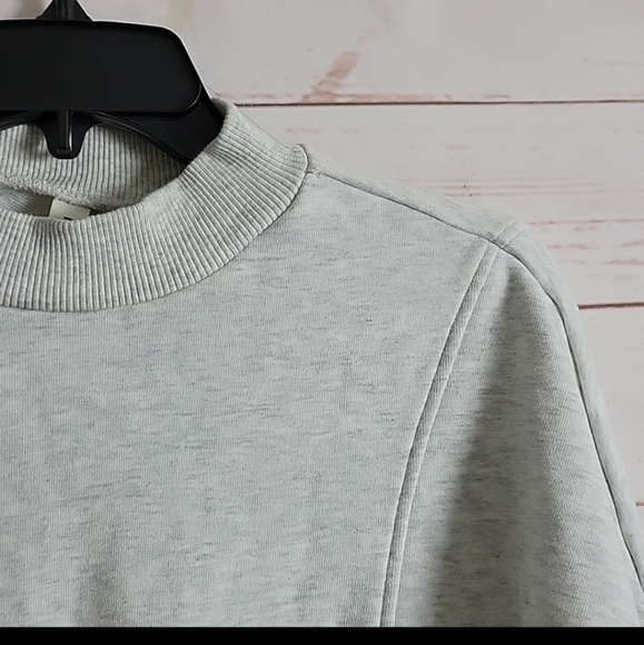 Nap Loungwear Gray Cotton Oversized Baggy Sweatshirt Drawstring Pocket M-L - Picture 5 of 8